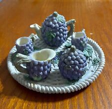 Vintage 1995 Young’s Miniature Grape Cluster Tea Set picture