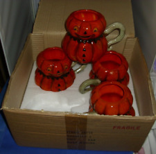 Halloween Transpac Pumpkin Jack O Lantern Mug 16 oz-Set of 4 picture