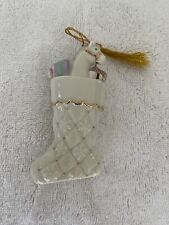 2001 Vintage Lenox My Christmas Wishes Exclusive Edition Stocking Ornament picture