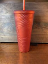 Starbucks Orange Pearlized Bling Cold Cup Venti Studded Tumbler 24oz picture