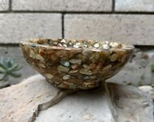 Vintage Abalone Mother Of Pearl Lucite Bowl picture