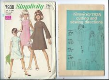 S 7938 sewing pattern 60's elegant DRESS sew gorgeous Scallops yng jr/teen 11/12 picture