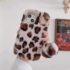 Fluffy Plush Love Leopard Phone Case For Samsung A71 A72 A12 A13 A53 Note 20 picture