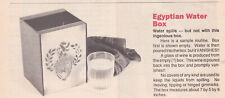 Vintage MAK Magic Trick U F Grant Egyptian Water Box Glass Instruction Fast Ship picture