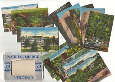 Natural Bridge Virginia Vintage Souvenir Cards, 15 Views, Retro VA, 3.75