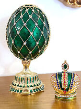 Faberge  Easter Egg Faberge Trinket 24kGold 334 Austrian crystal Diamond HANDSET picture