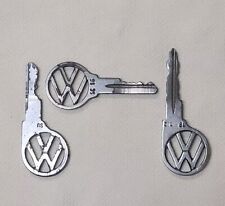 Lot Of 3 Vintage 1960's VW Volkswagen Pre-owned Cut Out Logo Keys Beetle Used picture