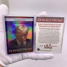 US 45th President Donald Trump Never Surrender Mugshot Paper Card Case Souvenir picture