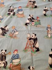 Rare Vintage Sanderson Panda Playing 1930s Cotton Curtain Fabric Length picture