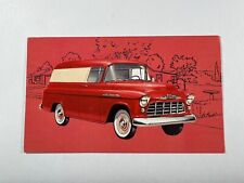 Original 1956 Postcard Chevrolet Model 3105 Panel Task Force Trucks picture