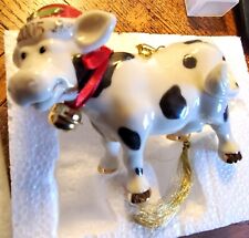 Lenox Christmas Ornament 2005 UDDERLY CHRISTMAS COW-Annual Dated-NIB-FREE S&H picture