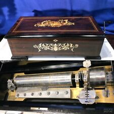 1885 Large Antique Key Wind swiss JACOT’S cylinder music box ,10 Airs Song picture