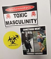 ATRAZINE AWARENESS STICKERS TOXIC ☢️ MASCULINITY VARIETY PACK (3)  picture
