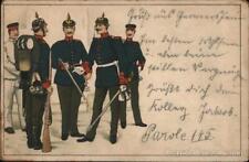 Germany 1899 German soldiers and officers Postcard Vintage Post Card picture