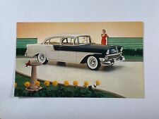 Original 1956 Postcard Chevrolet One-Fifty 4-Door Sedan India Ivory Onyx Black picture