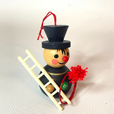 Steinbach Germany Lucky Chimney Sweep Ladder Wooden Vintage 1970's Ornament picture