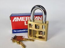 American Lock 5570 working LARGE SOLID BRASS Cutout Padlock Locksport  CUTAWAY picture