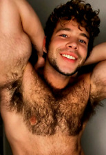 Shirtless Male Hairy Arm Pits Chest Facial Hair Hunk Beefcake PHOTO 4X6 H708 picture