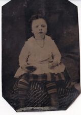 Antique Tintype Photography Hidden Mother Child Sitting Creepy Hand picture