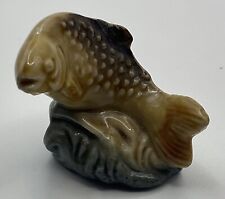 Vintage Wade England Whimsies Red Rose Tea Jumping Trout Porcelain Figurine picture