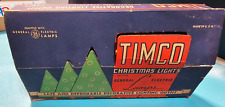Vintage  C-6 TIMCO Christmas Tree Light Set Store Display Box  works picture