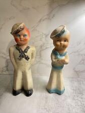 2 vintage chalkware US navy / sailors 9