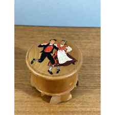 Vintage Handmade Wooden Trinket Box Hand Painted Hand Carved picture