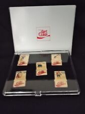 1988 Calgary Olympics Coca Cola Collector Edition Set #2- 5 Pins - Original Case picture