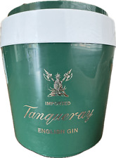 Vintage Rare Imported Tanqueray English Gin Ice Bucket Green Insulated Stewart picture