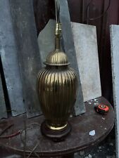 Vintage Rustic Hammered Brass & Copper Urn/Vase Ginger Jar Asian Table Lamp picture