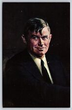 Famous~Portrait of Will Rogers Oil Painting Bartlesville OK~Vintage Postcard picture