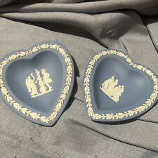 Vintage Blue Jasperware Heart Trinket Dish (2 picture
