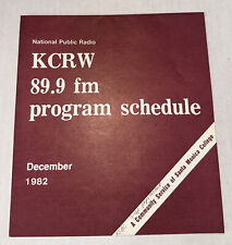 December 1982 National Public Radio KCRW 89.9 FM Program & Broadcast Schedule CA picture
