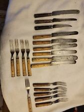 19 Antique Civil War Era Silverware Flatware Utensils Forks Knives picture
