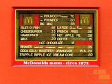 McDonalds vintage menu board circa 1972 2x3