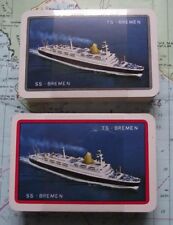 Twin Box SS Bremen Shipping Line Playing Cards Mint picture