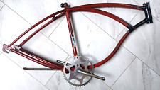 RARE mid 1950s Schwinn RED Phantom Frame, with complete Crankset, and Head Badge picture