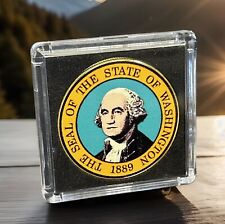 WASHINGTON State Seal Colorized Collectible Challenge Coin CASE INCLUDED picture