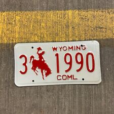 1988 Wyoming TRUCK License Plate Vintage Auto Garage Sheridan Birth Year 3 1990 picture