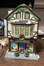 Santa's Workbench Victorian Series EMMA'S QUILT SHOP Lighted 2003 picture