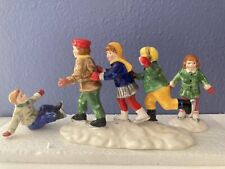Dept. 56 Snow Village Accessories “Crack The Whip Skaters