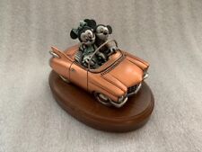 RARE Disney Chilmark Mickey & Minnie Mouse Figure CRUISING in CarPewter Figurine picture