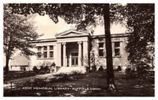 Postcard LIBRARY SCENE Suffield Connecticut CT AT6010 picture