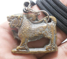 RAJASI SINGHA THAI MAGIC LION BRASS PENDANT AMULET STRONG PROTECTION NECKLACE picture