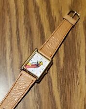 Vntg Disney Rocketeer Watch Limited Edition Tan Band with Gold Crown picture