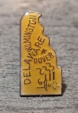 Vintage Delaware, Dover Wilmington, Travel/Souvenir Yellow Gold-Toned Lapel Pin picture