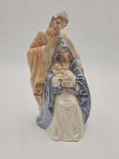 Vintage Iridescent Porcelain Holy Family Figurine Studio Pottery M N 10.5 Inch picture