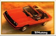 1981 FORD MUSTANG Automobile Advertising Postcard Red Muscle Car / Unused picture