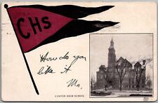 Postcard Canton High School 1907 Canton, Ohio; Stark County Ep picture