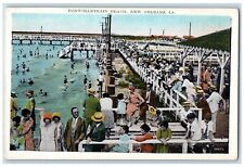 c1930's View Of Pontchartrain Beach Crowded New Orleans Louisiana LA Postcard picture